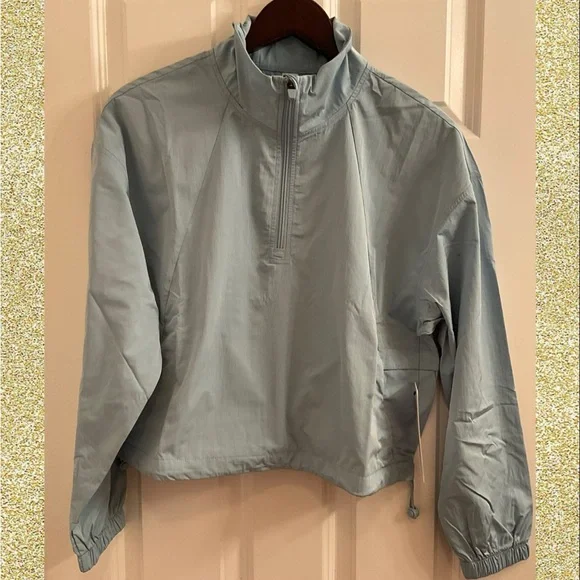 Yogalicious Radiant Andrea Half Zip Crop Jacket - NWT - Medium - Forget Me Not - Picture 1 of 9